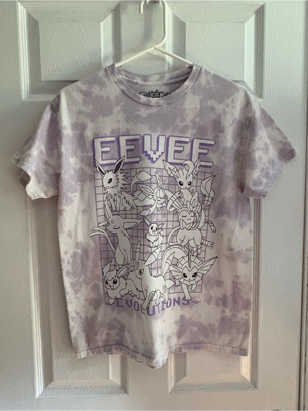 Hybrid Apparel Pokemon Eevee Unisex Shirt Purple Medium Cotton Tie Dye